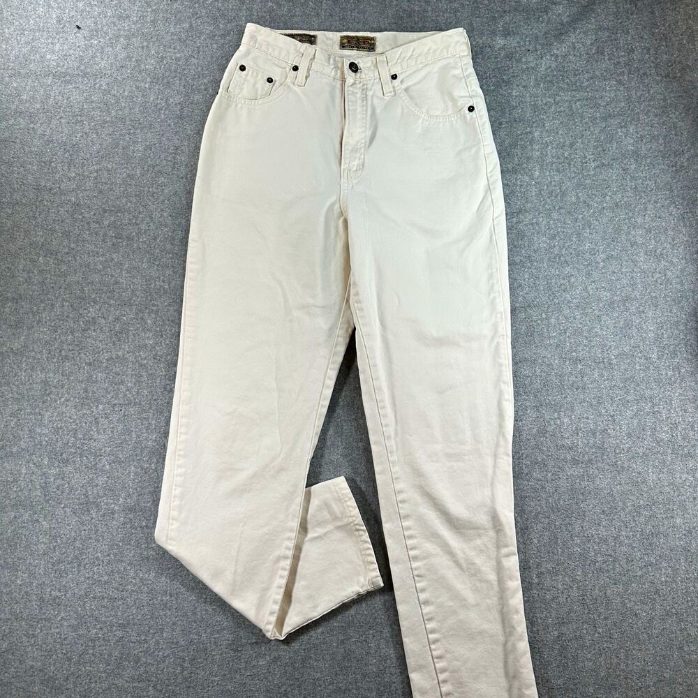 Vintage EXP Francois de Paris White Jeans 9/10 High Rise Straight Leg